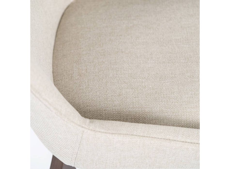 4 stoelen voor de woonkamer gemaakt van stof in verschillende kleuren en hout - vanille Viadurini