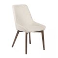 4 stoelen voor de woonkamer gemaakt van stof in verschillende kleuren en hout - vanille