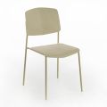 4 stoelen gemaakt met polypropyleen zitting met verschillende afwerkingen en metaal - Daiquiri