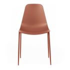 4 stoelen gemaakt met polypropyleen zitting en metalen poten - Mary Viadurini