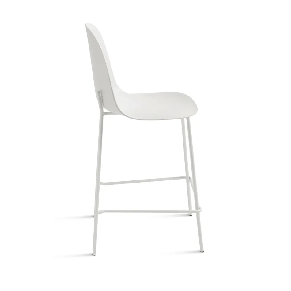 4 woonkamerstoelen van polypropyleen met metalen frame - Dinamo Viadurini