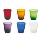 6 glazen Water Craft Service van gekleurd geblazen glas - Yucatan Viadurini