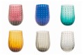 12 gekleurde en moderne glazen glazen voor elegante waterbediening - Perzië