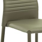 6 stapelbare stoelen in gekleurd kunstleer modern design voor de woonkamer - Merida Viadurini