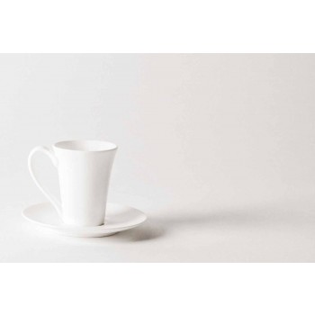 6 porseleinen koffiekopjes met koffiepot en suikerpot - Romilda