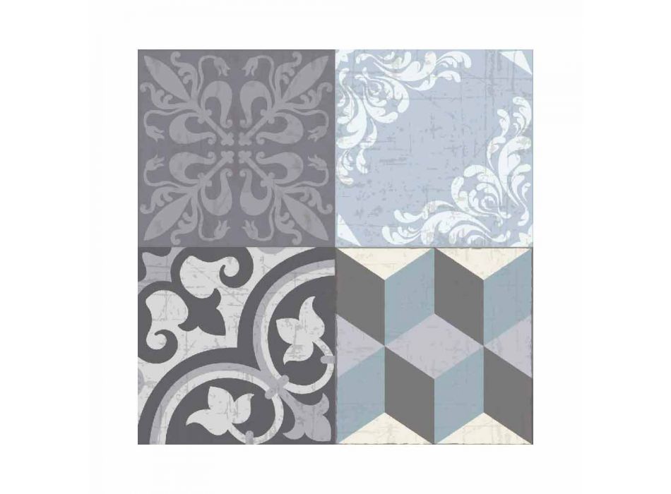 6 wasbare Amerikaanse placemats in pvc en polyester met patroon - Belita