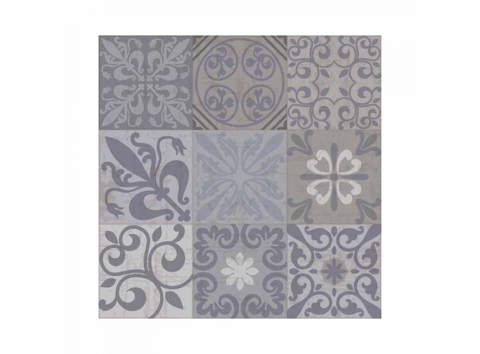 6 elegante placemats in pvc en polyester met zwart of grijs patroon - Pita Viadurini
