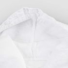 Italiaanse luxe witte zware linnen badjas met capuchon - Palace Viadurini