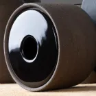 Moderne badkameraccessoires in zwarte klei Made in Italy - Antonella Viadurini