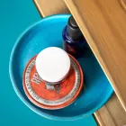 Moderne badkameraccessoires in blauwe klei Made in Italy - Antonella Viadurini