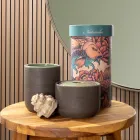 Groene badkameraccessoires in vuurvaste klei Made in Italy - Antonella Viadurini