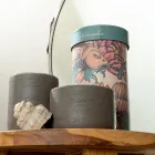 Groene badkameraccessoires in vuurvaste klei Made in Italy - Antonella Viadurini