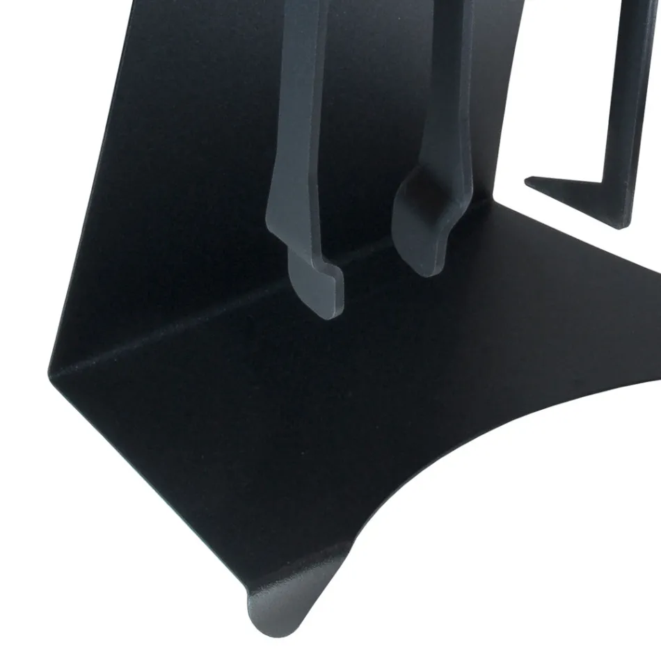 Haardaccessoires in gelakt staal Made in Italy 3 stuks - Virgil Viadurini