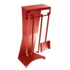 Haardaccessoires in gelakt staal Made in Italy 3 stuks - Virgil Viadurini