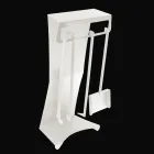 Haardaccessoires in gelakt staal Made in Italy 3 stuks - Virgil Viadurini