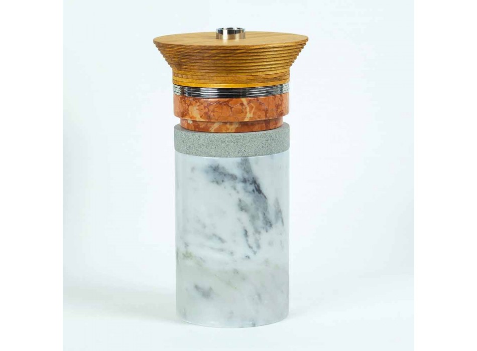 Aperitiefaccessoires Cocktailinstrumenten in marmer, hout en staal - Norman Viadurini