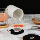 Aperitiefaccessoires Cocktailinstrumenten in marmer, hout en staal - Norman Viadurini