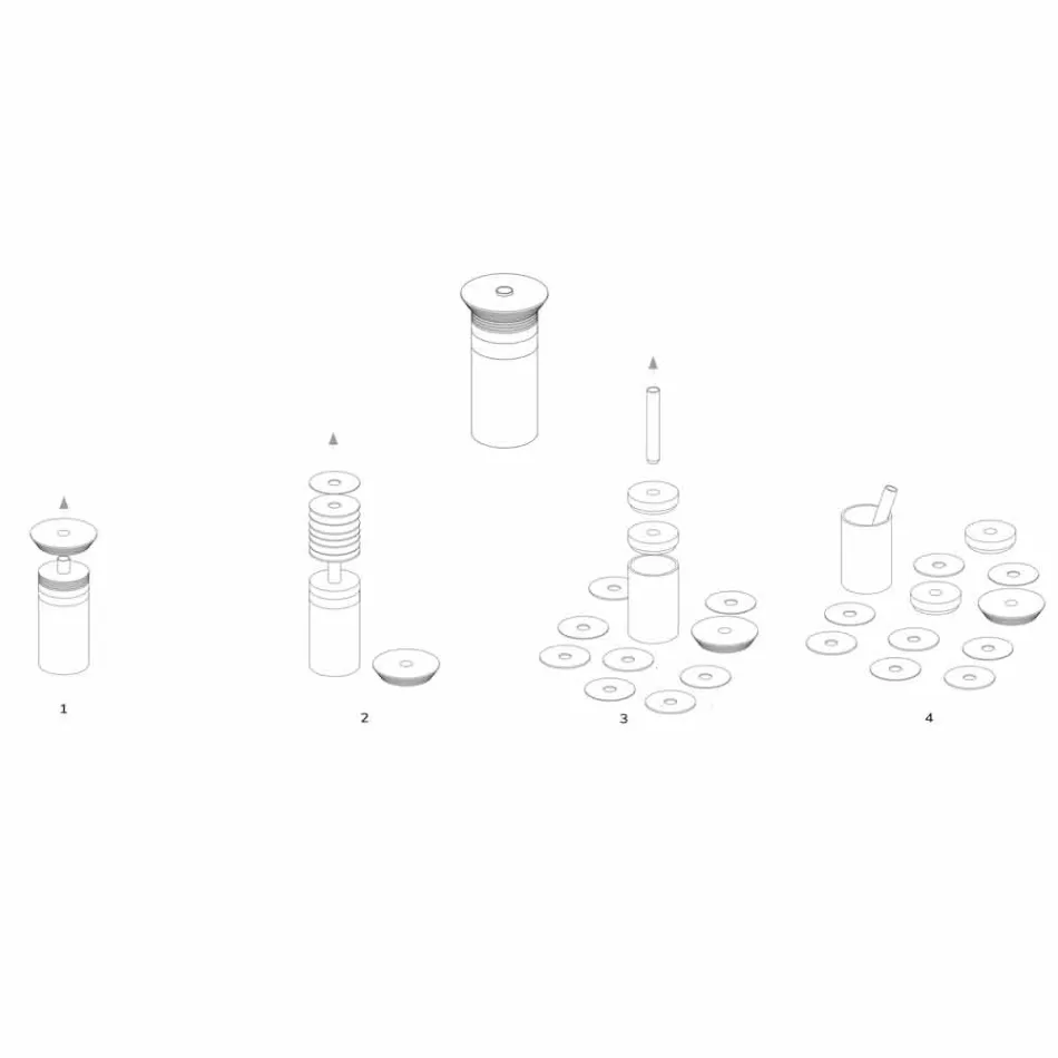 Aperitiefaccessoires Cocktailinstrumenten in marmer, hout en staal - Norman Viadurini