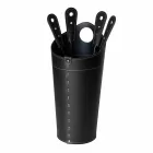 Openhaardaccessoires met Nilar lederen houders, modern design Viadurini