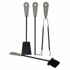 Openhaardaccessoires met Nilar lederen houders, modern design Viadurini