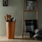 Openhaardaccessoires met Nilar lederen houders, modern design Viadurini