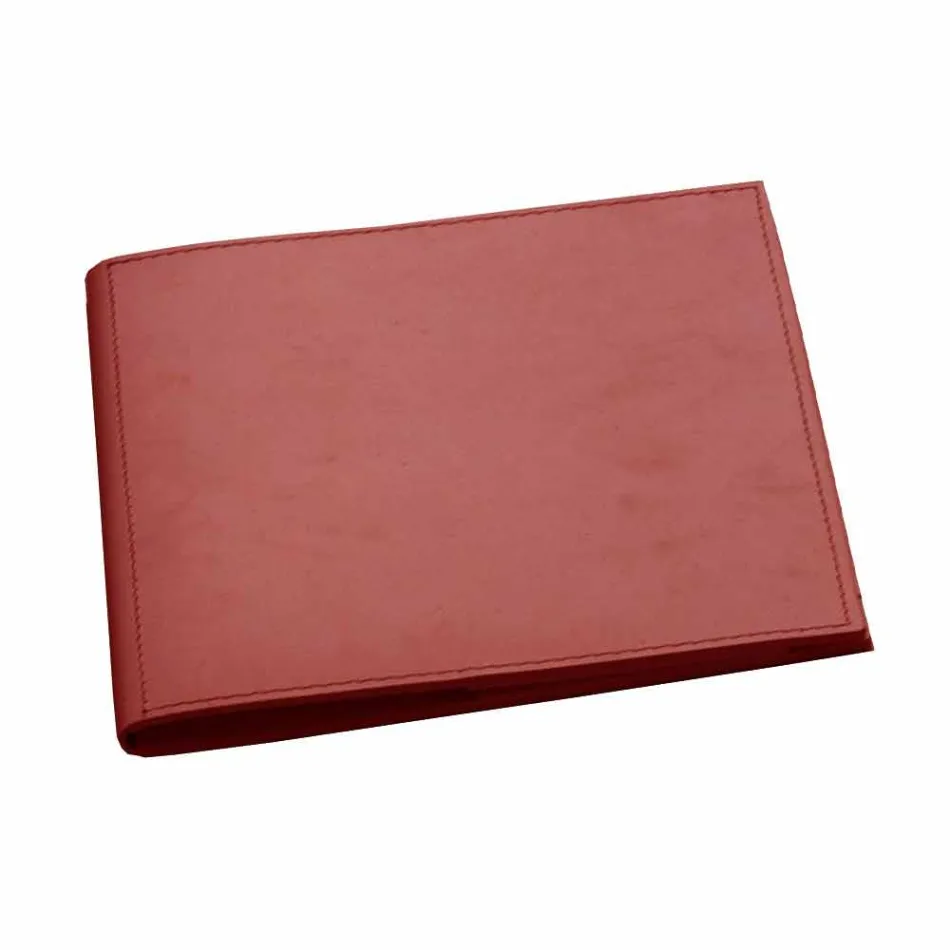 Bureau-accessoires in geregenereerd leer 5 stuks Made in Italy - Aristoteles Viadurini