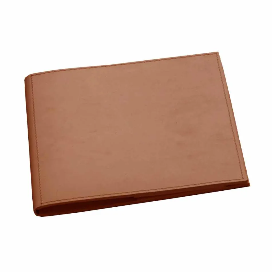 Bureau-accessoires in geregenereerd leer 5 stuks Made in Italy - Aristoteles Viadurini