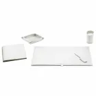 Bureau-accessoires in geregenereerd leer 5 stuks Made in Italy - Aristoteles Viadurini