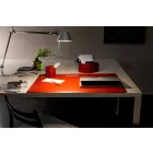 4-delige geregenereerde lederen bureau-accessoires Made in Italy - Ebe Viadurini