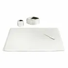 4-delige geregenereerde lederen bureau-accessoires Made in Italy - Ebe Viadurini