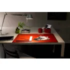 Bureau-accessoires in geregenereerd leer 5 stuks Made in Italy - Ebe Viadurini