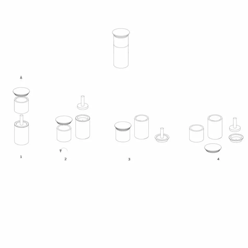 Ruimtebesparende accessoires voor keukengereedschap in marmer, hout en staal - Astoria Viadurini