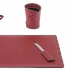 Accessoires 4-delig geregenereerd lederen bureau Made in Italy - Ascanio Viadurini