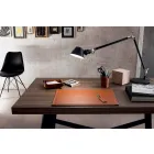 Accessoires 4-delig geregenereerd lederen bureau Made in Italy - Ascanio Viadurini