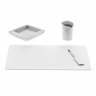 Accessoires 4-delig geregenereerd lederen bureau Made in Italy - Ascanio Viadurini