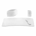 Accessoires 4-delig geregenereerd lederen bureau Made in Italy - Brando Viadurini