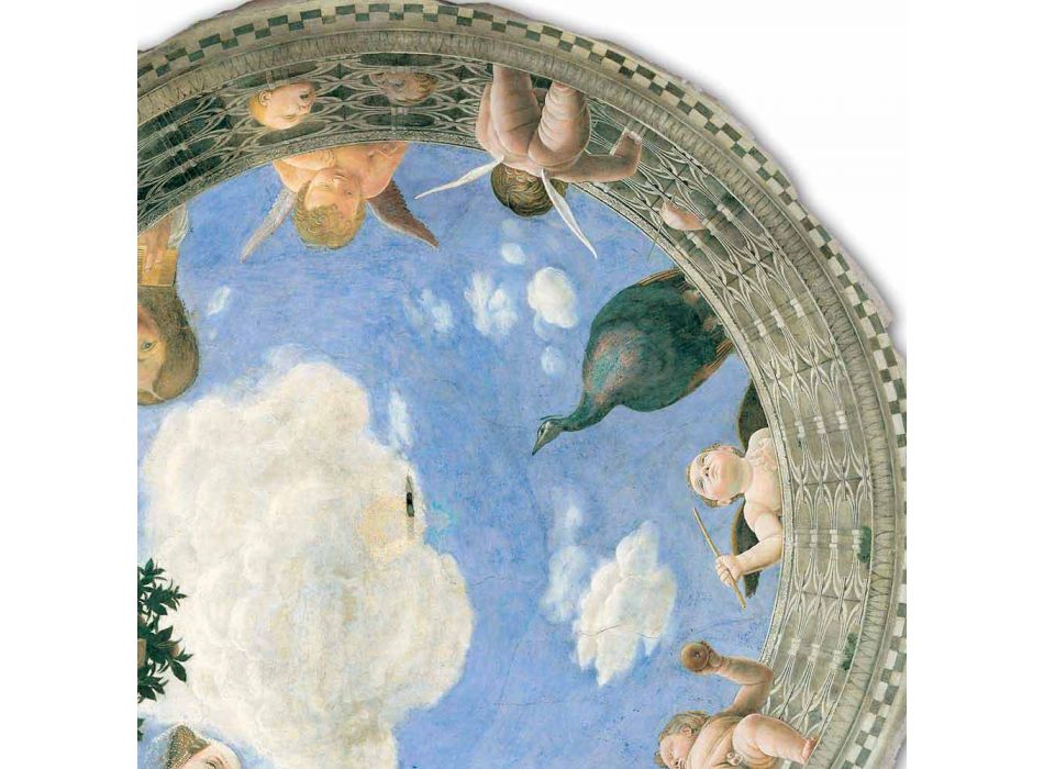 Andrea Mantegna Fresco &quot;Oculus met Cherubs en Dame met uitzicht op&quot; Viadurini