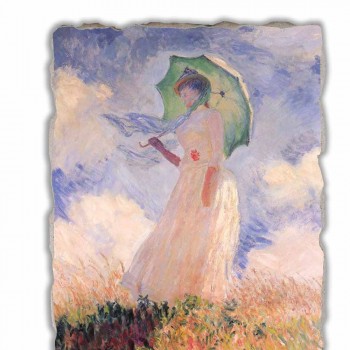 Fresco Calude Monet &quot;Vrouw met een parasol naar links gedraaid&quot;