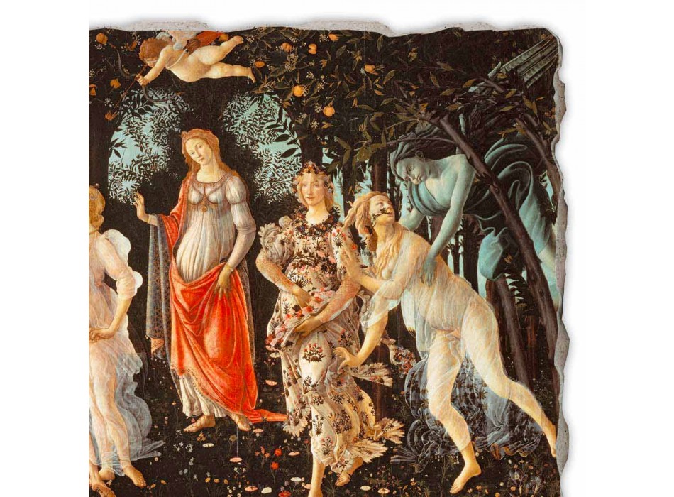 Fresco handgemaakte Botticelli&#39;s &quot;Allegorie van de Lente&quot; Viadurini