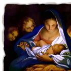 Fresco handgemaakte Italiaanse Carlo Maratta &quot;Geboorte van Christus&quot; in 1650 Viadurini