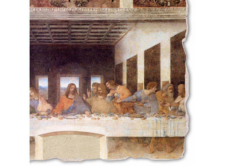 Fresco gedaan in Italië Leonardo da Vinci&#39;s &quot;Laatste Avondmaal&quot;