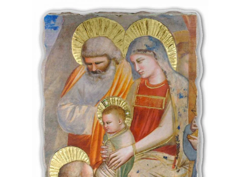 Giotto fresco &quot;Aanbidding der Wijzen&quot; handgemaakt in Italië Viadurini