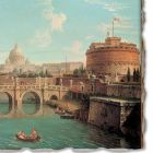 Grote Fresco Antonio Joli &quot;Uitzicht van St. Peter&quot; Viadurini