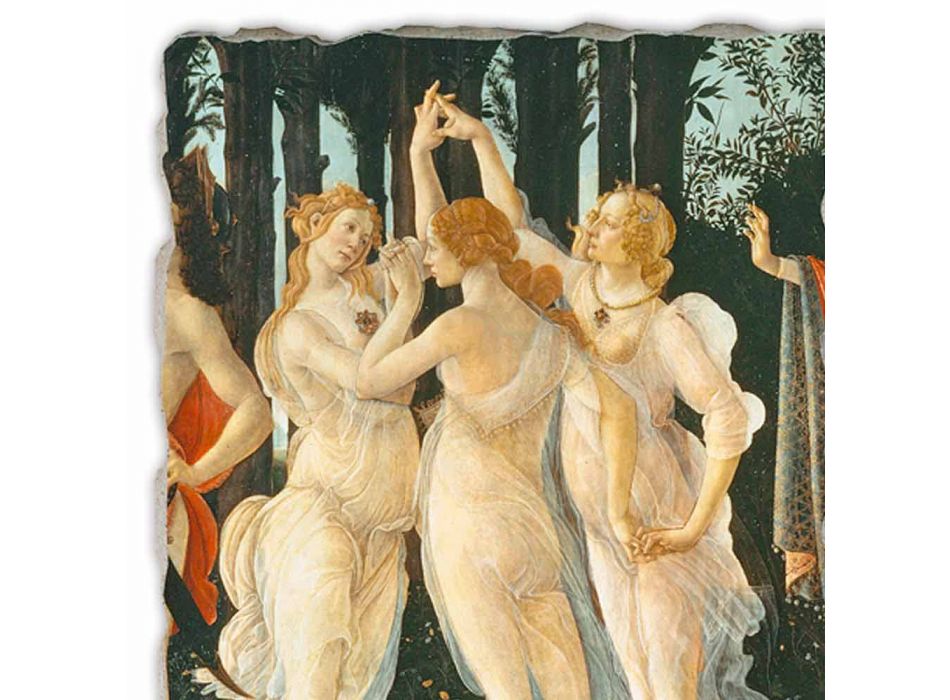 grote Botticelli Fresco &quot;Allegorie van de Lente&quot; deel. Viadurini
