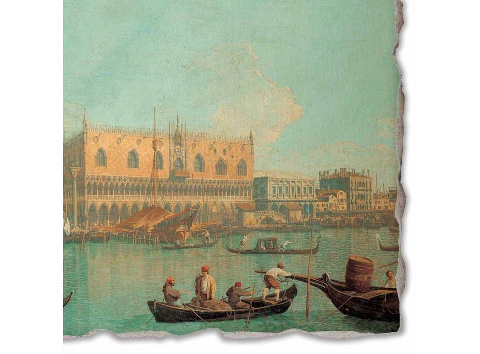 Fresco grote Canaletto &quot;Mening van Palazzo Ducale di Venezia&quot;