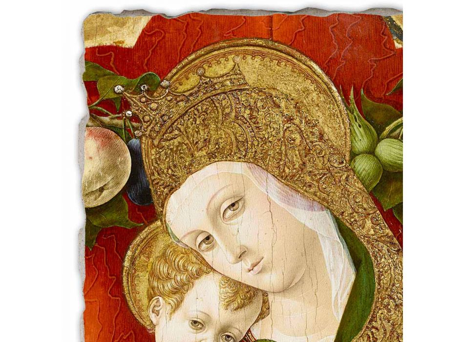 Grote Fresco Carlo Crivelli &quot;Madonna Lochis&quot; 1475 Viadurini