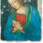 Grote Fresco handgemaakt in Italië Pinturicchio &quot;Geboorte van Christus&quot; Viadurini