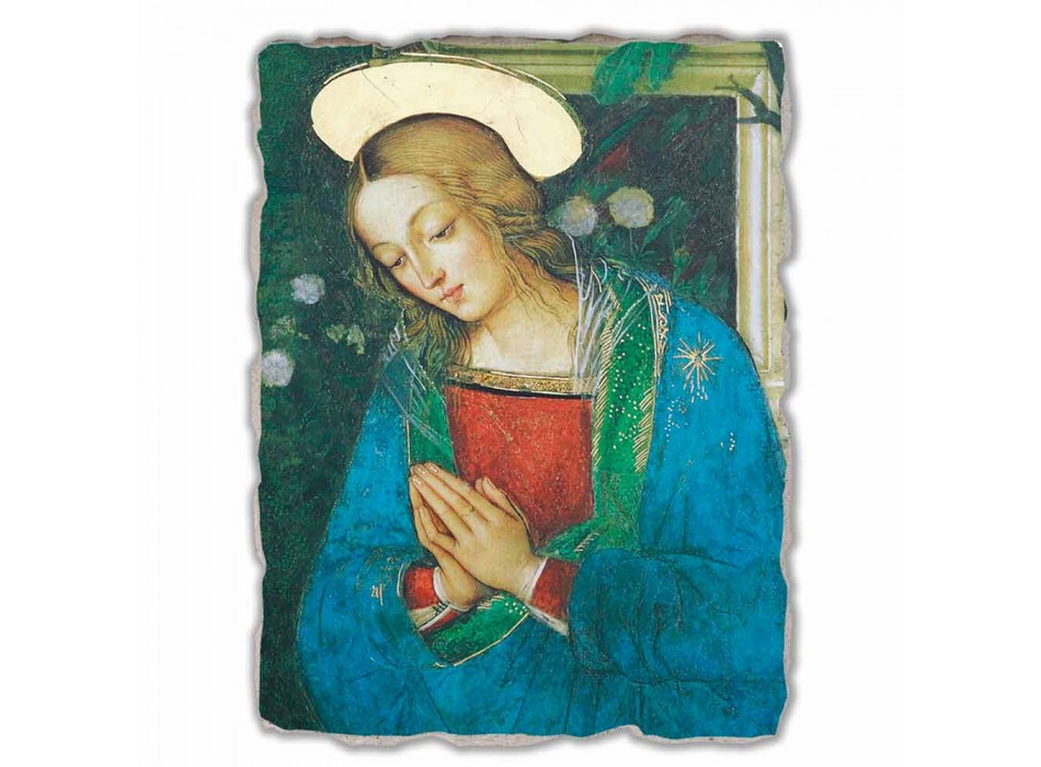 Grote Fresco handgemaakt in Italië Pinturicchio &quot;Geboorte van Christus&quot; Viadurini