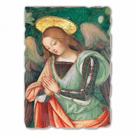 Grote Fresco Pinturicchio handgemaakte &quot;Nativity&quot; deel. Angelo Viadurini