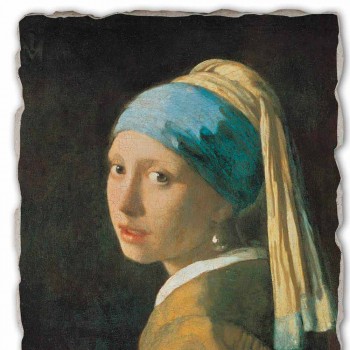 Grote Fresco handgemaakt van Vermeer &quot;Meisje met een Tulband&quot;